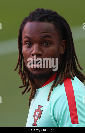 Lisbonne, Portugal. 05Th oct, 2017. Portugal"s le milieu de terrain renato sanches au cours de session d'entraînement de l'équipe nationale avant le match entre le Portugal et la Suisse au stade de la luz à Lisbonne le 8 octobre 2017. ( Photo : Bruno barros/Alamy live news Banque D'Images