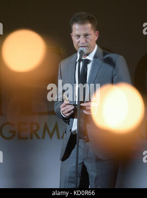 Hambourg, Allemagne. 08 octobre 2017. L'acteur Til Schweiger intervient lors des German Boxing Awards au Besenbinderhof à Hambourg, en Allemagne, le 08 octobre 2017. Crédit : Axel Heimken/dpa/Alamy Live News Banque D'Images