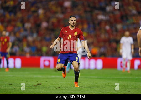 Alicante, Espagne. 6 octobre 2017. Estadio Jose Rico Perez à Alicante, Espagne. 6 octobre 2017Koke (ESP) Football/Football : Coupe du monde de la FIFA 2018 match de qualification entre Espagne 3-0 Albanie à l'Estadio Jose Rico Perez à Alicante, Espagne . Crédit : Mutsu Kawamori/AFLO/Alamy Live News Banque D'Images