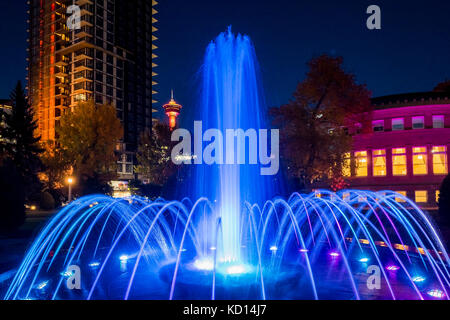 Fontaine, Central Memorial Park, Calgary, Alberta, Canada. Banque D'Images