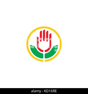 Le symbole de la feuille de palmier fleur vecteur logo Illustration de Vecteur