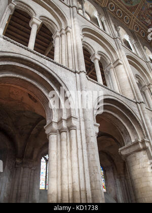 Intérieur de la nef à cathédrale d'Ely, Cambridgeshire, Angleterre, RU Banque D'Images