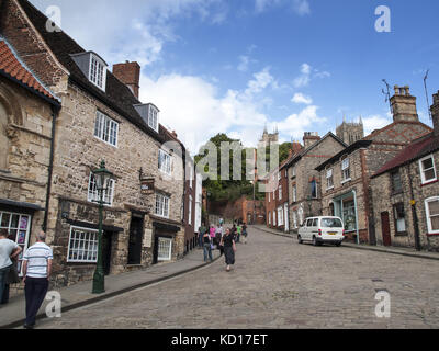 Jew's court - Maison de ville médiévale, Steep Hill, Lincoln Banque D'Images