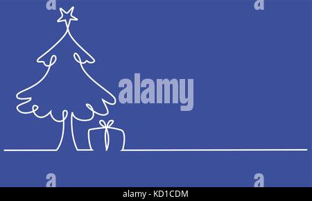 Un dessin de l'arbre de Noël Illustration de Vecteur