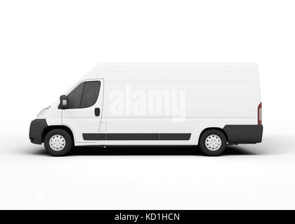 Des camions de livraison de l'isolated on white Banque D'Images