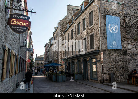 La ville de Québec canada 13.09.2017 - place royale place royale et l'église notre dame des victoires, trésor du patrimoine mondial de l'UNESCO Banque D'Images