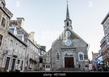 La ville de Québec canada 13.09.2017 - place royale place royale et l'église notre dame des victoires, trésor du patrimoine mondial de l'UNESCO Banque D'Images