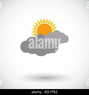 La nébulosité. Seule simple icône sur fond blanc. Vector illustration. Illustration de Vecteur