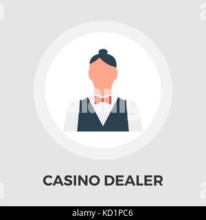 L'icône Casino Dealer vecteur. L'icône de la télévision isolé sur fond blanc. Fichier EPS modifiables. Vector illustration. Illustration de Vecteur