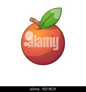 L'icône des fruits orange. cartoon illustration. Illustration de Vecteur