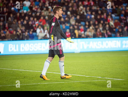 Oslo, Norvège. 08 octobre 2017. Norvège, Oslo - 8 octobre 2017. Michael McGovern (1) d'Irlande du Nord, vu lors de la coupe du monde entre la Norvège et l'Irlande du Nord à Ullevaal Stadion à Oslo. Credit: Gonzales photo/Alamy Live News Banque D'Images