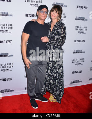 Los Angeles, USA. 09Th oct, 2017. Jean Claude Van Damme, kat foster 036 arrivant à la Jean Claude Van Johnson, une amazone film première à l'Egyptian Theatre à Los angeles. Le 9 octobre 2017. crédit : tsuni/usa/Alamy live news Banque D'Images