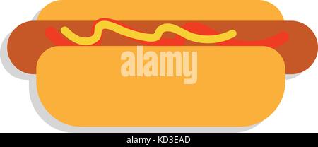 Vecteur de hotdog. Illustration de Vecteur