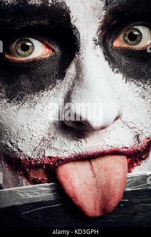 Face joker fou. Halloween Banque D'Images