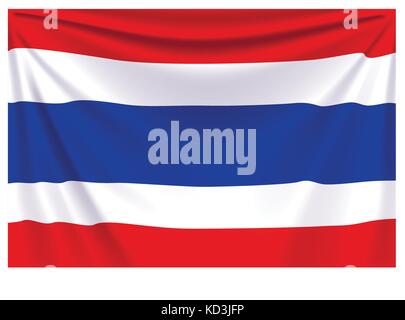 Drapeau Thaïlande retour Illustration de Vecteur