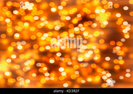 Fond de noël avec beaucoup de Lumières floues d'or. Banque D'Images