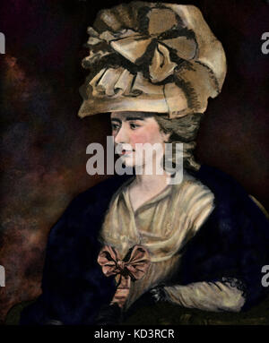 Frances Burney/ Fanny Burney/ Madame d’Arblay (13 juin 1752 – 6 janvier 1840). Romancier, diariste et dramaturge anglais. Après peinture à l'huile par E.F. Burney. Banque D'Images