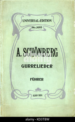 Arnold Schoenberg Gurrelieder' du 'Führer (guide) d'Alban Berg. Universal Edition, 1913. Berg était un élève de Schoenberg. ( Compositeur Autrichien, 1874-1951) Banque D'Images