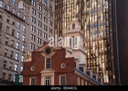 Le Old State House au centre-ville de Boston, Massachusetts, USA Banque D'Images