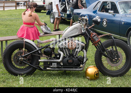 Porto, Portugal, 26 août 2017 : sur l'a moto classique dans un événement. Banque D'Images