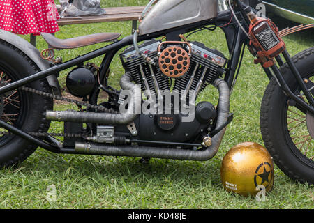 Porto, Portugal, 26 août 2017 : sur l'a moto classique dans un événement. Banque D'Images