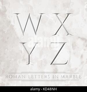 Anciennes lettres ciselé dans du marbre. peut être placé au-dessus de différentes origines. Illustration de Vecteur