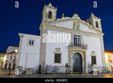 L'extérieur de Igreja de Santa Maria, ou l'église de Santa Maria, dans la vieille ville historique de Lagos au Portugal. Banque D'Images