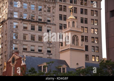 Le Old State House au centre-ville de Boston, Massachusetts, USA Banque D'Images