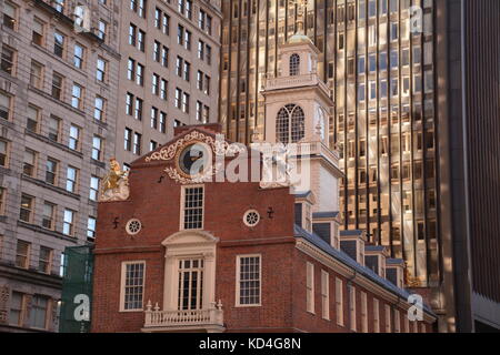 Le Old State House au centre-ville de Boston, Massachusetts, USA Banque D'Images