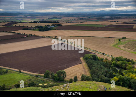 Paysage rural comme vu de north berwick law en Ecosse, East Lothian Banque D'Images