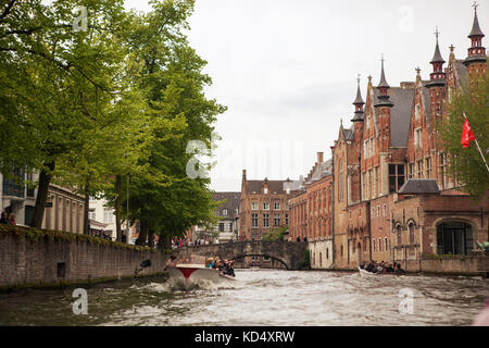 La vue classique du satellite bruges Banque D'Images