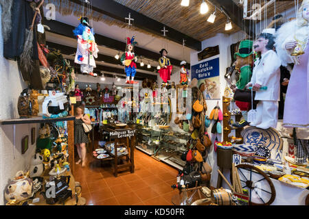 Boutique de souvenirs, village de Valldemossa, Majorque, Baléares, Espagne Banque D'Images