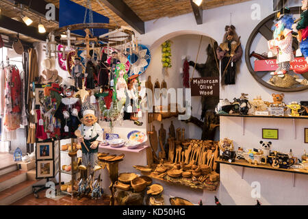 Boutique de souvenirs, village de Valldemossa, Majorque, Baléares, Espagne Banque D'Images