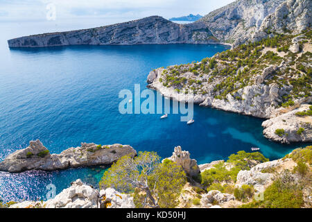 Calanque de Sugiton, Parc national des Calanques, France Banque D'Images