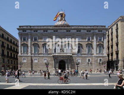 La présidence et le Gouvernement de la Catalogne Le Palais de la Generalitat le Palau de la Generalitat de Catalunya de Barcelone Espagne Banque D'Images