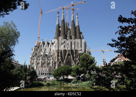 La Sagrada Familia Barcelone Catalogne Espagne Banque D'Images