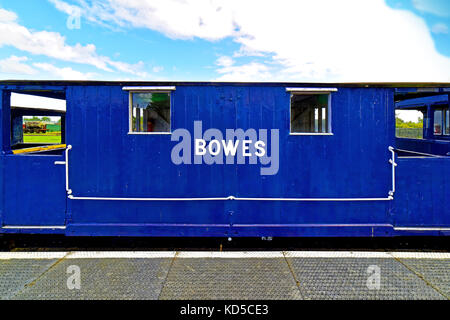 Gateshead Musée du chemin de fer Springwell Bowes NCB Durham Harton wagon de marchandises de passagers Banque D'Images