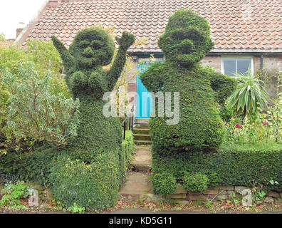 Village de Stenton, haie de jardin de Lothian est Banque D'Images