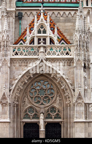 St.l'église Matthias détail Budapest Hongrie Banque D'Images