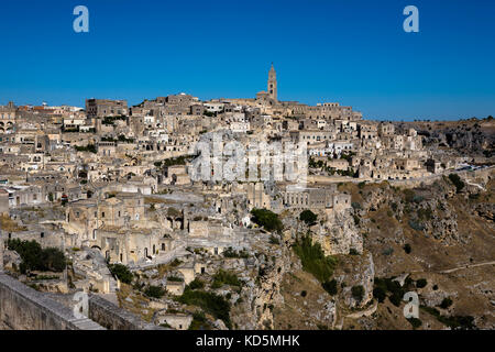 Les Sassi de Rione Casalnuovo, Matera, Basilicate, Italie Banque D'Images