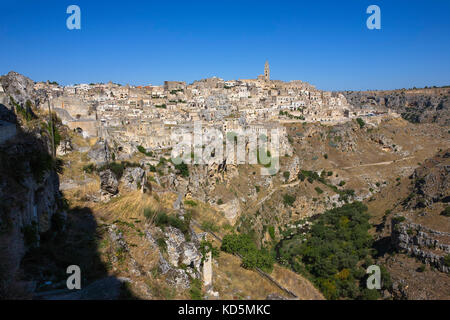 Les Sassi de Rione Casalnuovo, Matera, Basilicate, Italie Banque D'Images