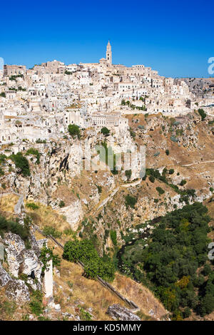 Les Sassi de Rione Casalnuovo, Matera, Basilicate, Italie Banque D'Images