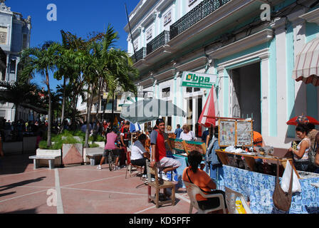 Marché de rue de la ville Cienfuegos, Cuba Banque D'Images