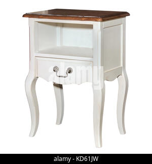 Retro blanc commode isolated Banque D'Images