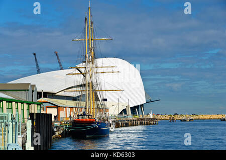 Les grands voiliers sur l'affichage public, le port de Fremantle en Australie occidentale Banque D'Images