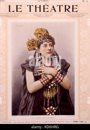 Reyer's opera 'Salammbô' avec Lucienne Bréval (Swiss né soprano française, 1869-1935) dans le rôle-titre, c. 1890. Première production en 1890 à la Monnaie, Bruxelles. Texte par Camille du Locle, après le roman de Flaubert. Reyer : compositeur et critique français, 1823-1909. Le Théâtre, avril 1898 . Banque D'Images