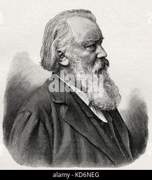 Johannes Brahms - portrait - compositeur allemand 7 mai 1833 - 3 Avril 1897 Banque D'Images