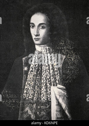 Alessandro Scarlatti, portrait. Compositeur italien 1660 - 1725 Banque D'Images