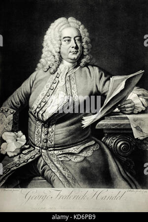 George Frederic Handel par Hudson, vers 1748. Compositeur allemand 1685-1759 Banque D'Images