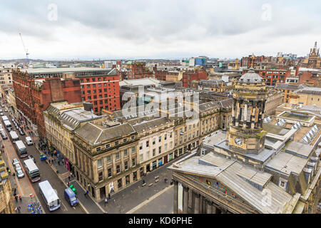 Vue sur la galerie d'Art Moderne, GOMA. sur la rue Queen au Royal Exchange Square, quartier de Merchant City, Glasgow, Écosse, Royaume-Uni Banque D'Images